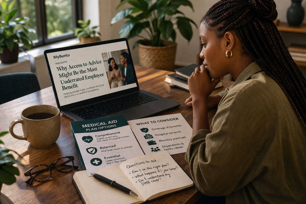 Employee receiving financial advice in a one-on-one session
