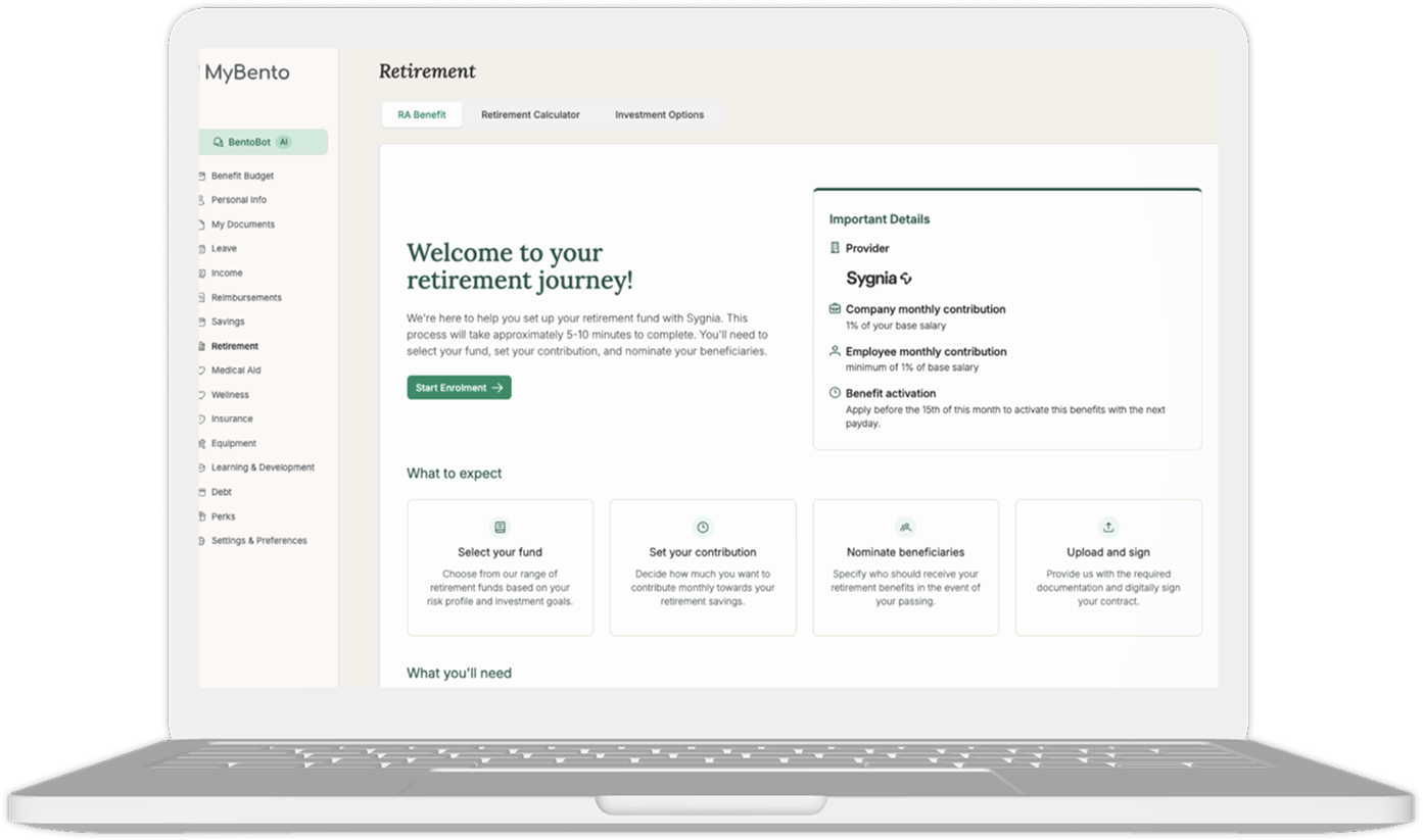 MyBento Dashboard